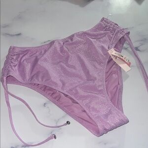 Victoria’s Secret High waisted Cheeky Shimmery Purple Bikini Bottom XL